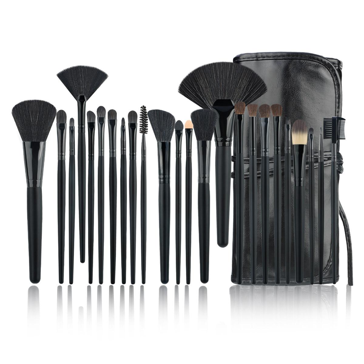 

24 New Makeup Brushes Set Soft Hair Loose Powder Highlighter Blush Brushes Eyeshadow Brushes Complete Set of Beauty Tools чорний