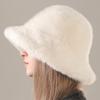 Women's Plush Fisherman's Hat, Winter Bucket Hat, Warm Basin Hat