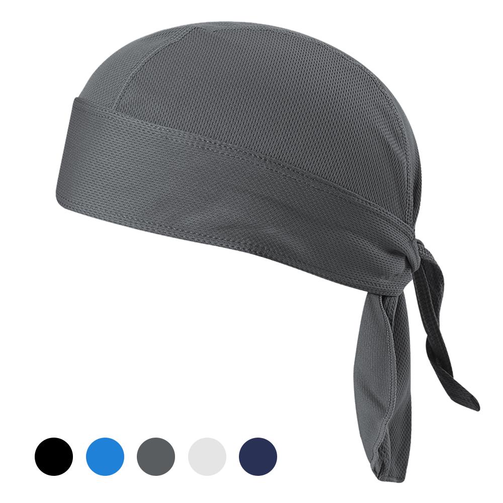 

Bicycle Headband Sweat-wicking Cap Cycling Headscarf Quick-dry Sun-Protective Hat Head Scarf for Outdoor Cycling Sport сірий