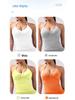 Dfyne Stoßfester Neckholder-Sport-BH mit Brustpolster - High-Intensity-Yoga-Camisole für Damen