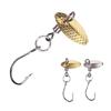 1/10 stk Mikro Roterende Glitter Amerikansk Roterende Loop Krog Metal Jigs Fiskebait Mini Glitter Guld Sølv Roterende Svingbait