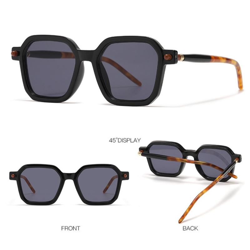 Stylish Square-frame Sunglasses for Men and Women, Casual Blue Light Blocking Glasses, Versatile Sun Protection Sunglasses