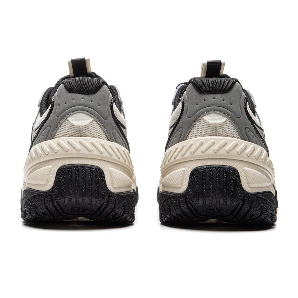 New LiNing Brown Sugar V2 Cushioned Wear-Resistant Height Increasing Low-Top Casual Shoes Men's Gray White AGCU303-2