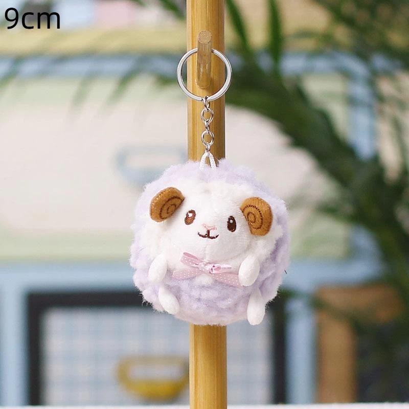 Pp Cotton Little Sheep Plush Keychain Soft Comfortable Cartoon Animal Stuffed Doll Collection Cartoon Sheep Plush Keyring