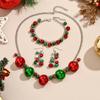Earrings Christmas Bell Jewelry Set Necklace Xmas Clavicle Chain Sweet   Women