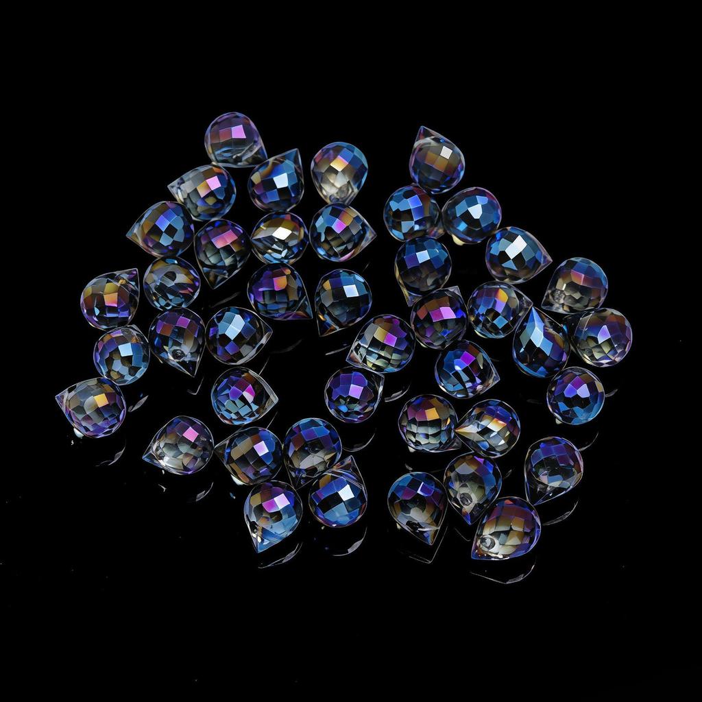 Transluzente schillernde Erdbeer-Kristallperlen, 8x10mm facettierte Kette für DIY-Armbänder & Halsketten