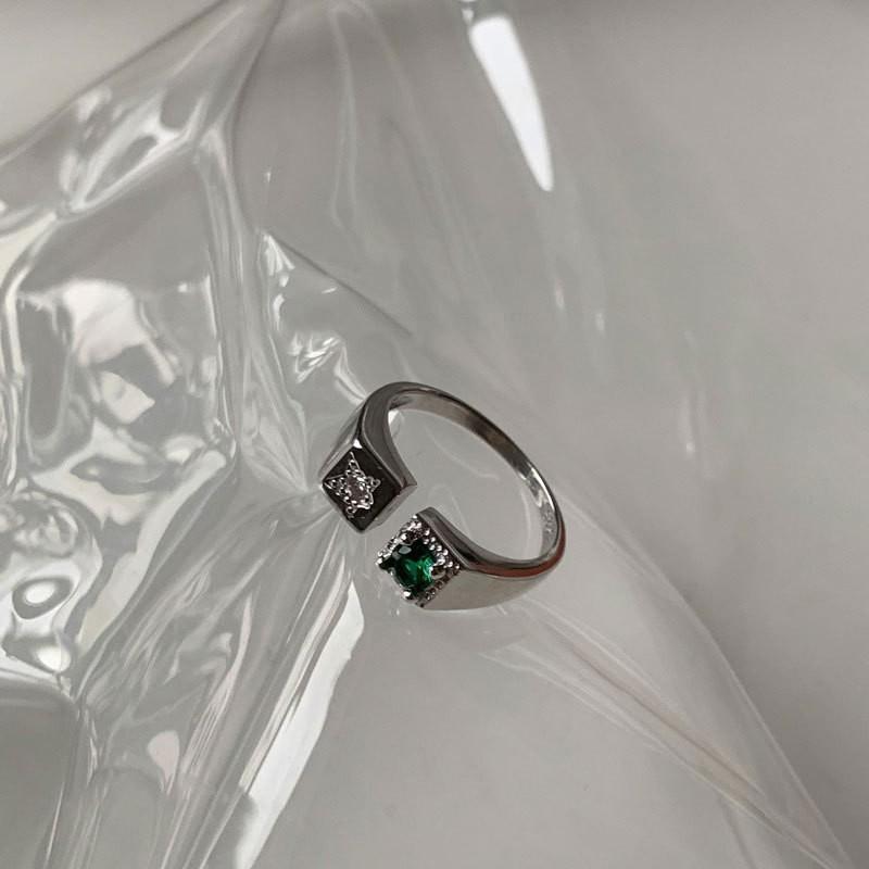 Colorful Heart Shaped Zirconia Ring For Women Trendy Adjustable Fashion Accessory 2024