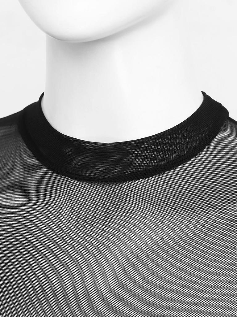 Womens Sexy Transparent Swim Cover Up Dress with Long Sleeves for Poolside Clubwear