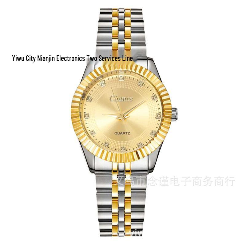 Sleek Quartz Fashion Watch with Alloy Strap for Women and Men
