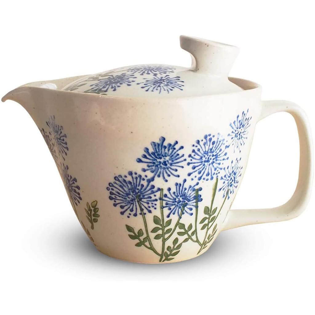 Teapot Hasami ware Made in Japan Tea strainer included 240m Large For one to two people Nobana Blue Teapot Body Microwave safe Dishwasher safe
