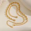 Stainless Steel Rugby Bead Chain Anklet for Women,Gold Color Holiday Beach Anklets ,Trendy Jewelry Mother's Day Gifts