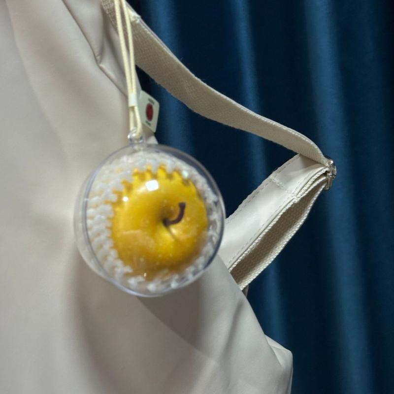 New Simulated Fruit Keychain Car Ornament Cute Foam Fruit Pendant Decoration Bag Charm Hangings Auto Interior Decor Accessories