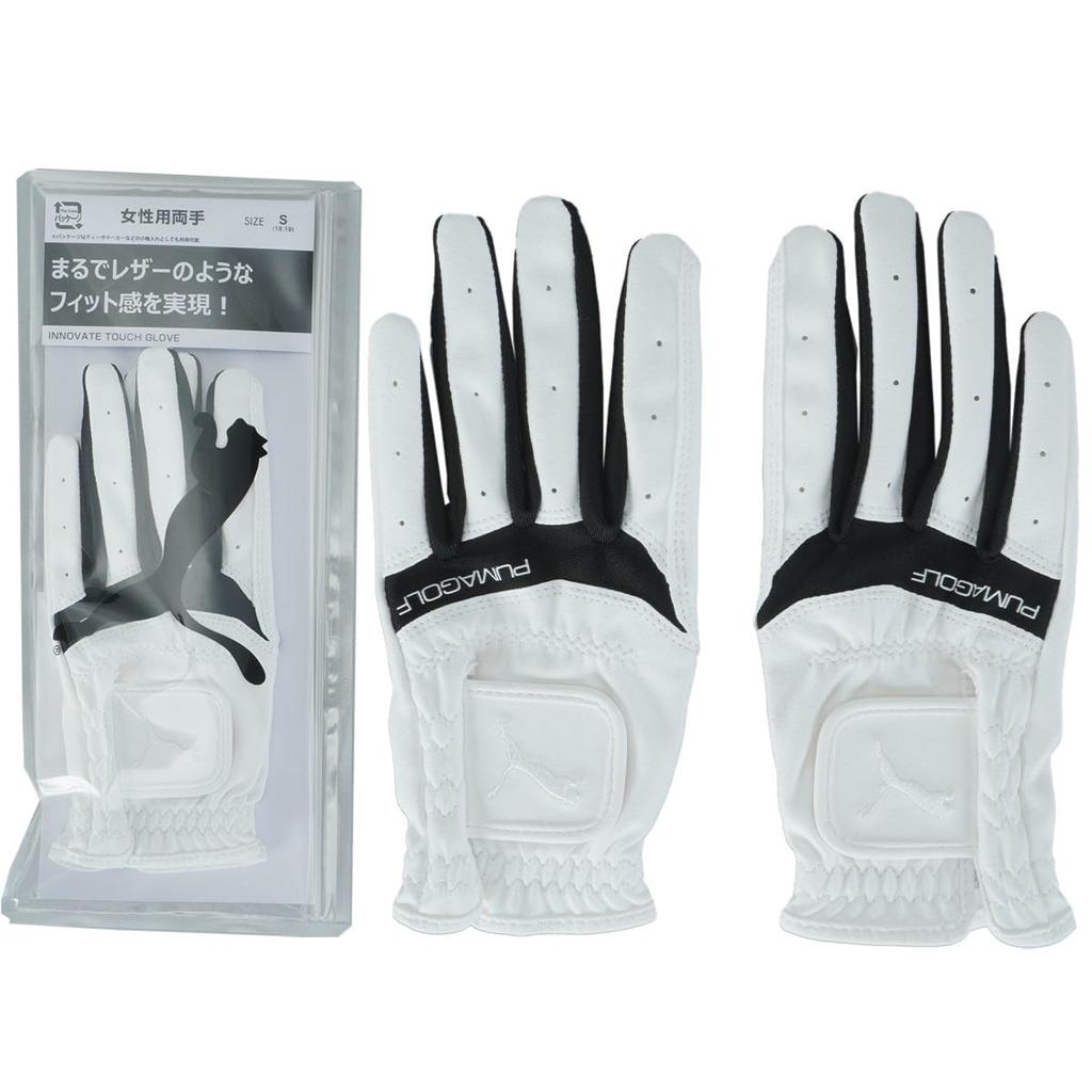 Golf W Innovate Touch Gloves (both hands) _04218001_Puma White/Puma Black_M