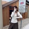Korean White Lace V-neck Undershirt T-shirt Women's Autumn and Winter Design Sense Slim-fitting Long-sleeved Undershirt