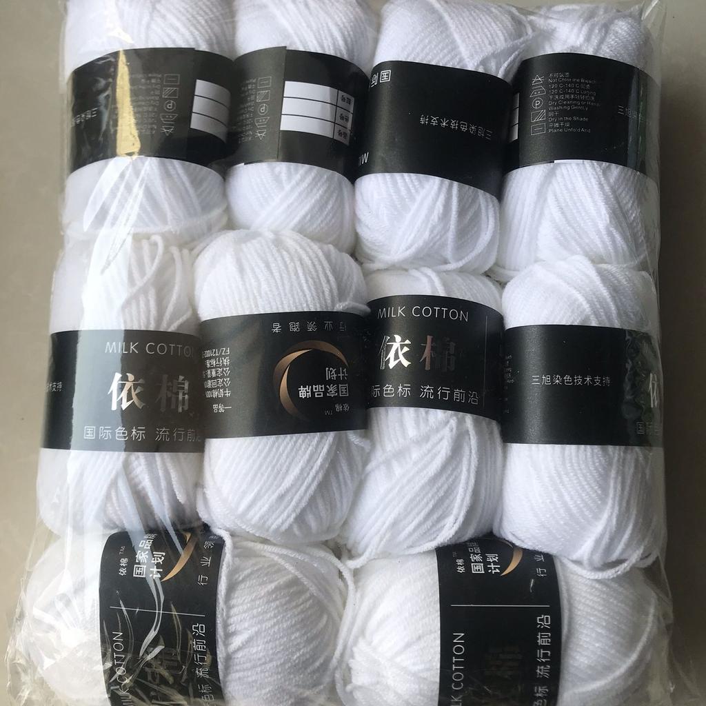 500g/Lot 10 Balls Milk Cotton Yarn Set Handmade DIY Crafts Sweater Scarf Crochet Knitting Yarn Combination K… More