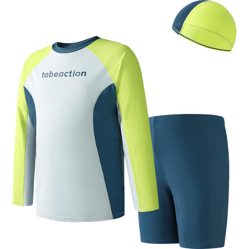 Little Pig Tony Boys Long Sleeve UV Protection Split Swimsuit 160