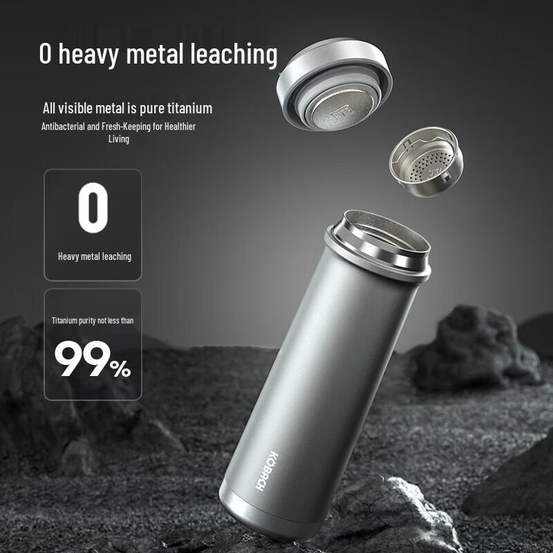 

Kobach Titanium Crystal Pure Titanium Vacuum Insulated Tumbler Gift Set