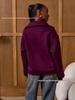 Retro Oversized Half-Zip Hoodie with Thick Lapel