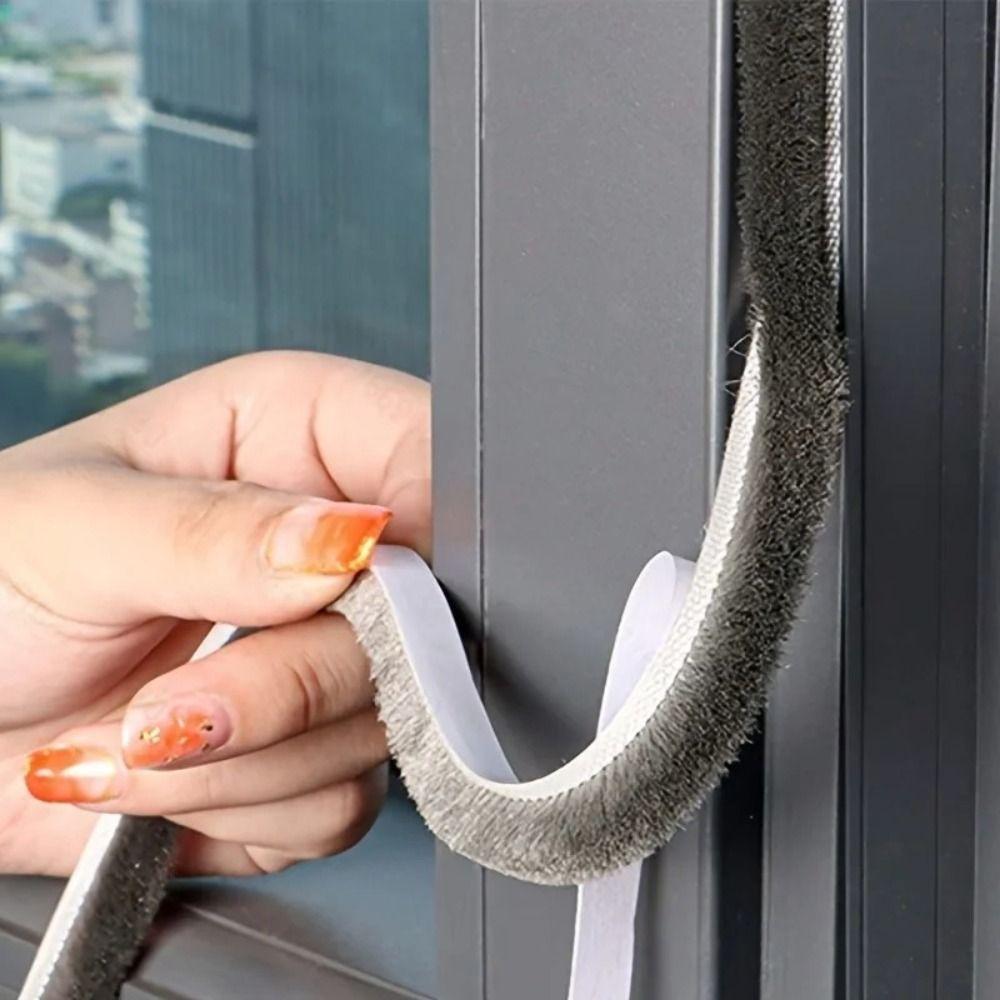 Biało-szary wiatroodporny pasek szczotkowy 10 metrów uszczelka pogodowa dźwiękoszczelna pyłoszczelna