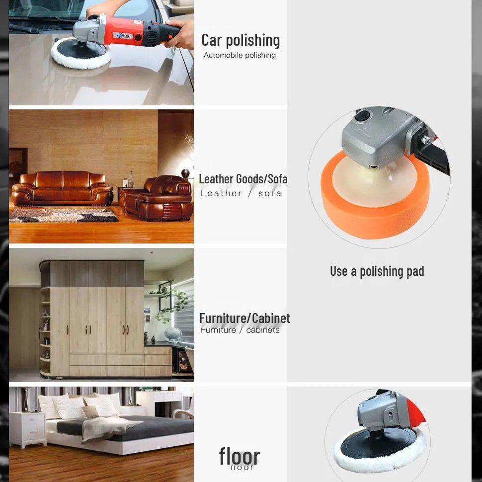 Electric Mini Car Polisher Waxing Tool for Scratch Repair and Household Use