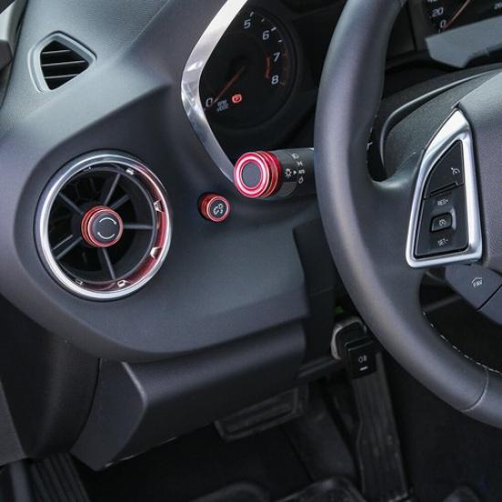 7x Aluminum Air Conditioner Knob Cover Trim Ring For Chevrolet Camaro 17+