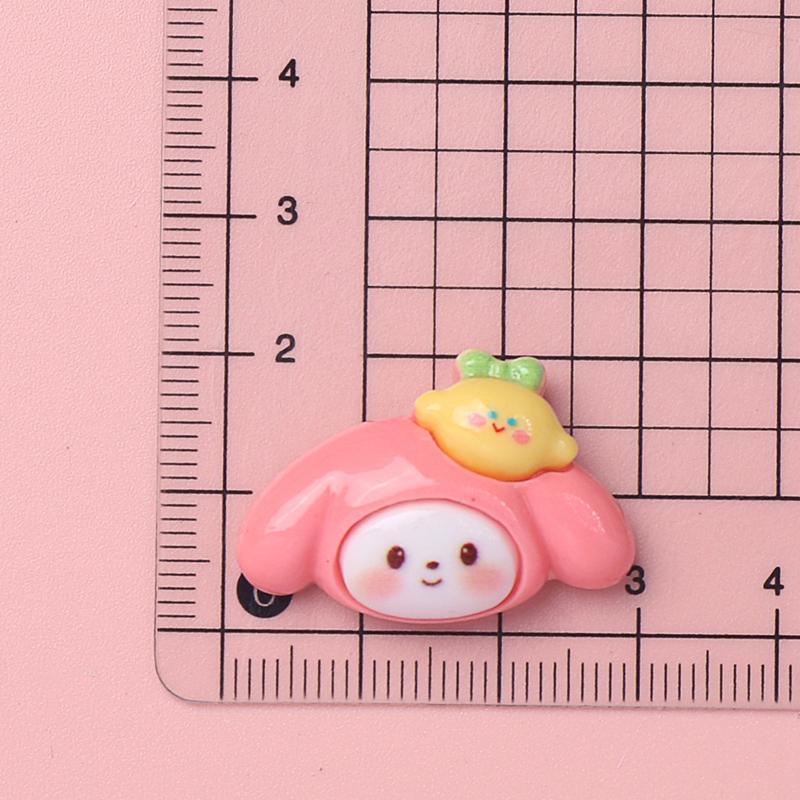 10 Pcs New Kawaii Cartoon Kitten, Puppy, Rabbit Resin Flat Back Scrapbook Figurine Diy Bow Decor Accessories Crafts A9
