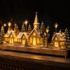 Lighted Christmas Village Mini Christmas Figurine Lighted Christmas House  Home Decor