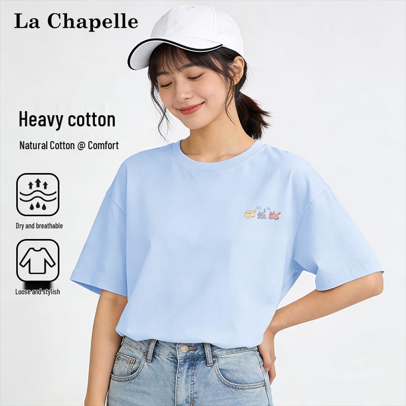 La Chapelle Women s Plaid Kitty Cotton T-Shirt M
