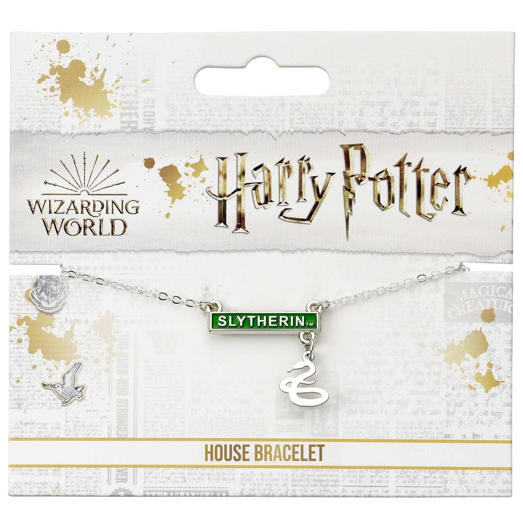 Harry Potter Slytherin Bar Bracelet Silver