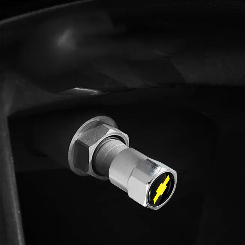4Pcs Metal Car Tire Valve Caps Wheel Dust Cover Car Sticker For Chevrolet Cruze Sail Onix Corsa Aveo Captiva Sonic Spark Tracker Trax Colorado Malibu