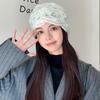 Wool Hat Women's Autumn and Winter New Warm Bag Head Confinement Hat Fashionable Trendy Hollow Handmade Knitted Hat