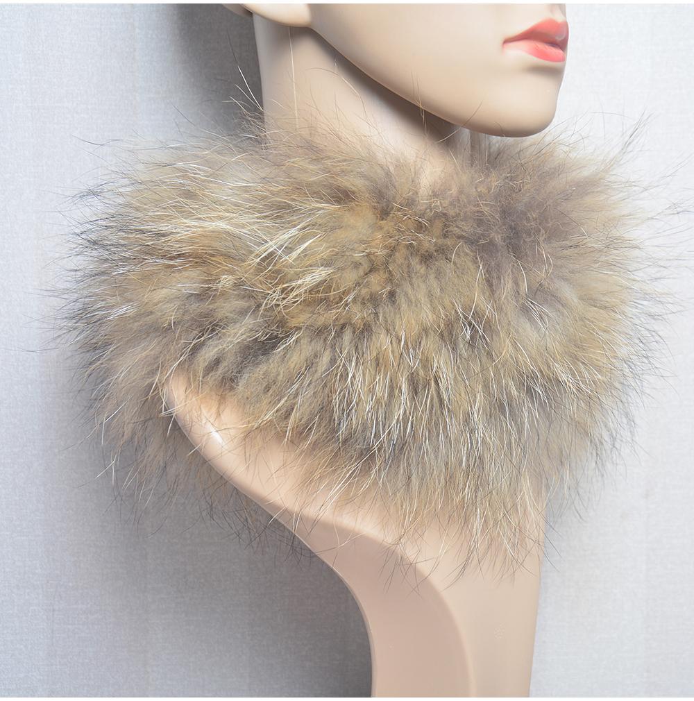 Real Fox Fur Scarf Fur Headband Women Winter Ring Fox Fur Scarves Luxury Neck Warmer Good Elastic 100% Natural Fur Mufflers