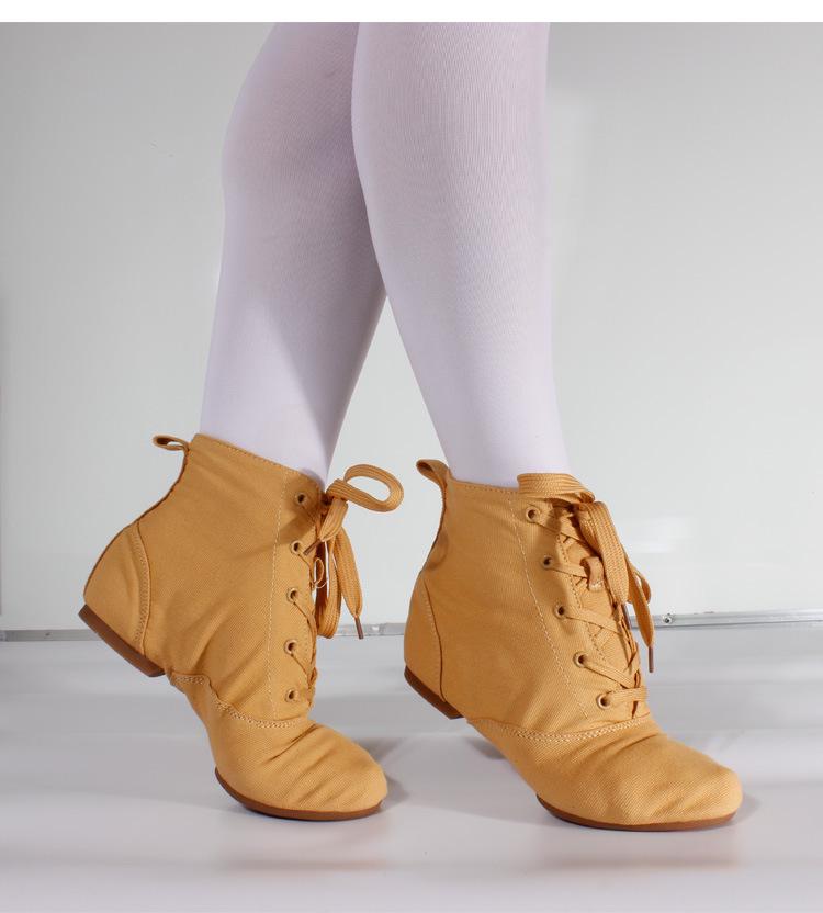 High-Top Jazz Dance Shoes for Men & Women, Canvas Soft Sole Low-Top Practice Shoes.