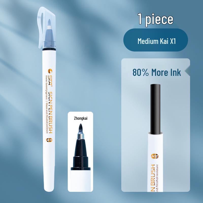 STA 3751 Waterproof Brush Pen - Soft Tip Calligraphy and Signature Pen