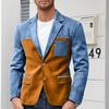 Frühling Herbst Herren Patchwork Blazer Mode Anzugjacke Hohe Qualität Schlank Lässig Blazer Mäntel Mann