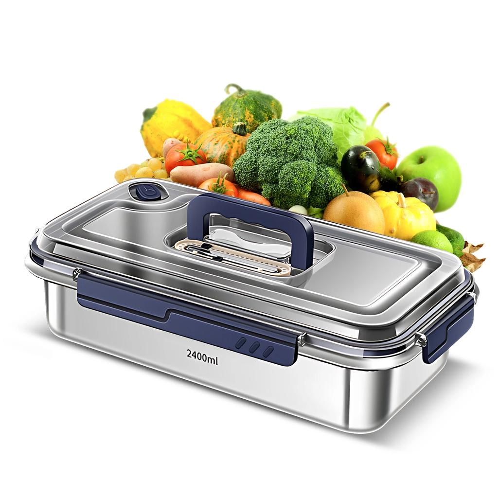 316 Stainless Steel Food Storage Container Set, Airtight Leakproof Kitchen Organizer with Lids, Large Capacity Bento Box