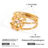 Titanium Steel Zirconium Ring - Luxurious and High-end Jewelry Finger Ring Made of Stainless Steel