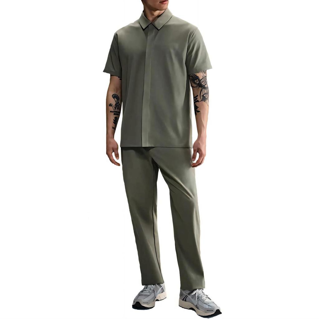 Nike Dri-Fit Perfect Stretch Comfortable Fashionable Soft Versatile Short Sleeve Shirt Men shirts Green HQ6959-320