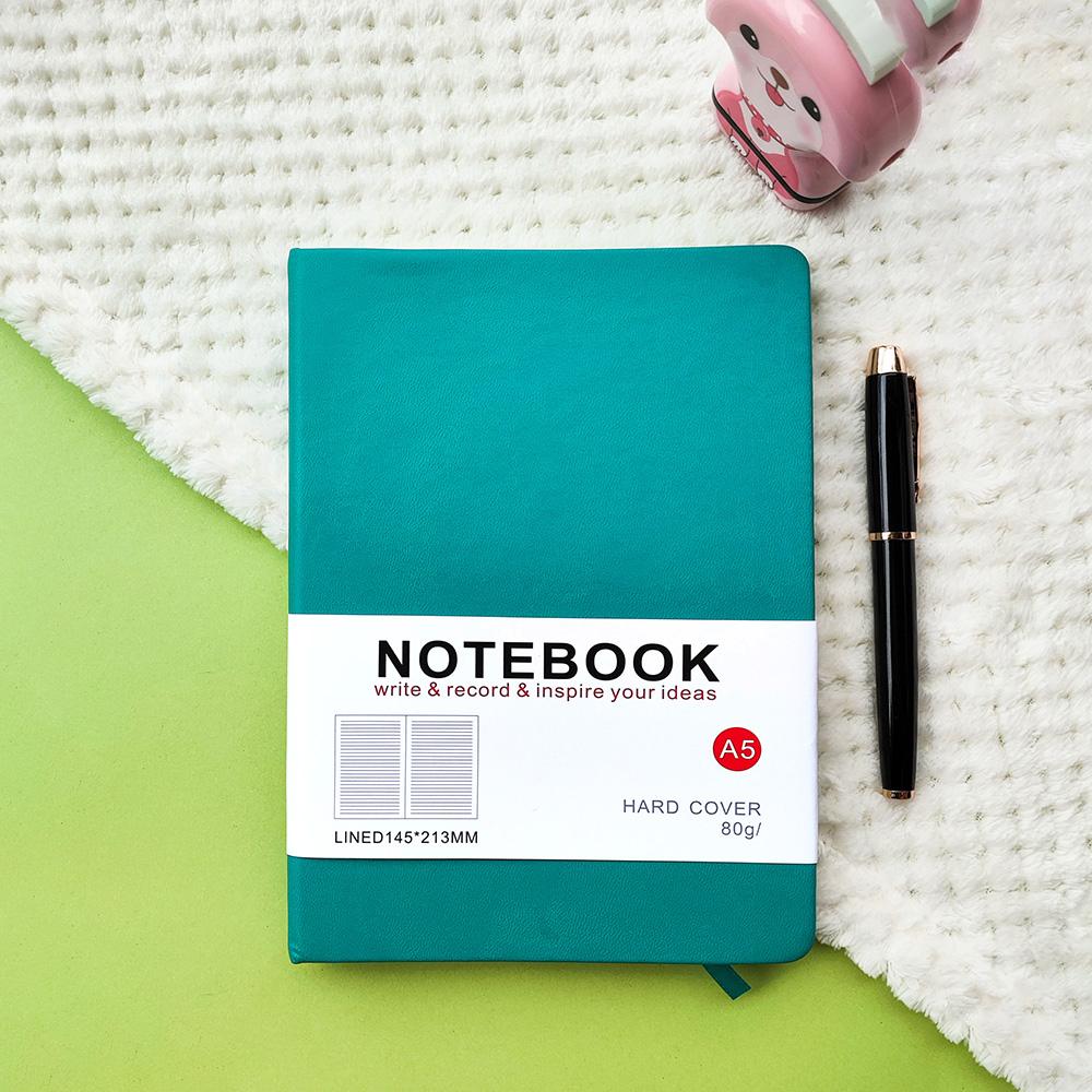 Agenda A5 Notebook Solid Color Journal Portable Business Notebooks Elastic Student PU Office Diary Lined Inside Paper Stationery