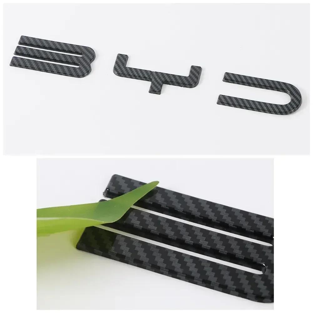 Per BYD SEAl DOLPHIN Accessori Auto Paraurti Anteriore Emblema Badge Decalcomania Nero Carbonio Adesivo di Modifica