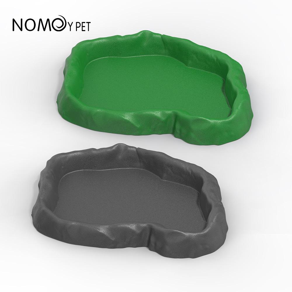 Reptile Water Bowl: Rock Design for Lizards, Chameleons, Snakes, Geckos, Frogs, and Turtles