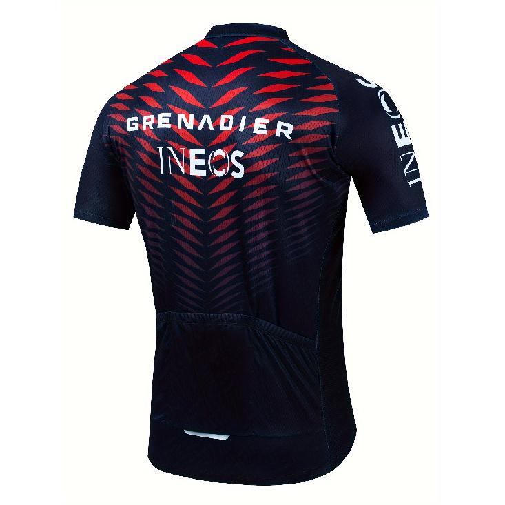 Maglietta a Zip con Stampa da Ciclismo MTB da Uomo, Top Traspiranti Asciutti che Assorbono l'Umidità per Uomini