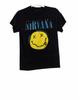 Nirvana Mens Black T-Shirt Short Sleeve Pure Cotton Crew Neck Graphic Print S