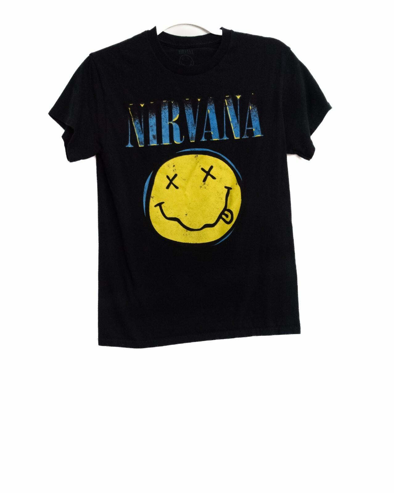 Nirvana Mens Black T-Shirt Short Sleeve Pure Cotton Crew Neck Graphic Print S XXXXL
