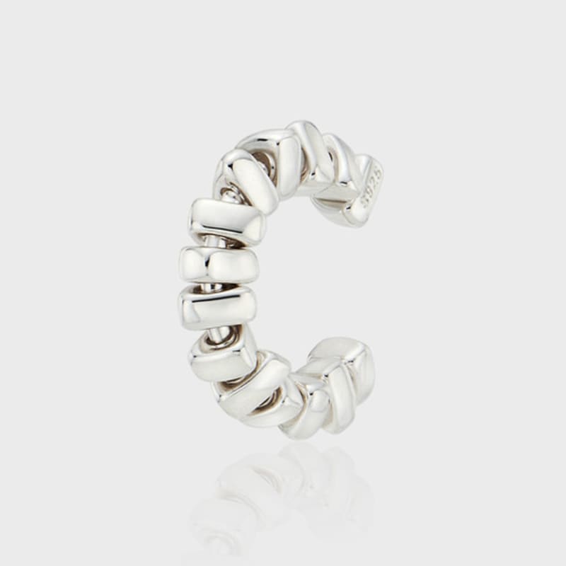 

NORMALLEE [Silver 925] Glitter Pebble Ear Cuff Silver