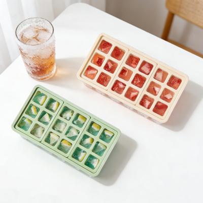 Ice Cube Mold with Lid And Storage Box Press-Release Ice Cube Tray