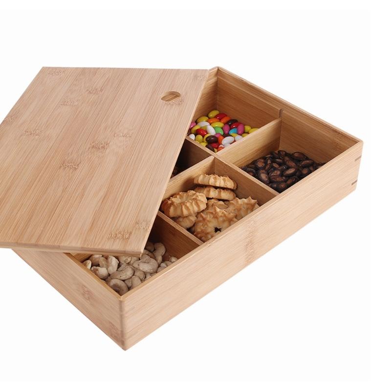 

Compartmentalized Snacks Box Food Safe Materials Sealed Cover For Dry Fruit Nut Candy Kitchen Organization Tool 1