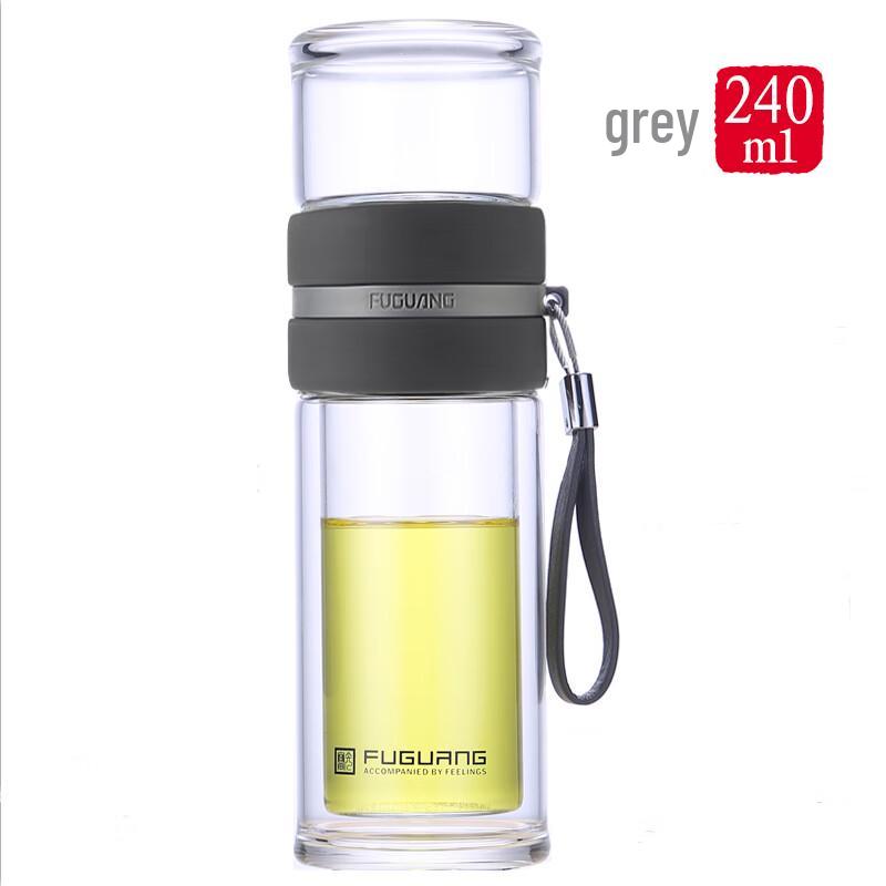 Fuguang 240ml Double-Layer Glass Tea Infuser Mug