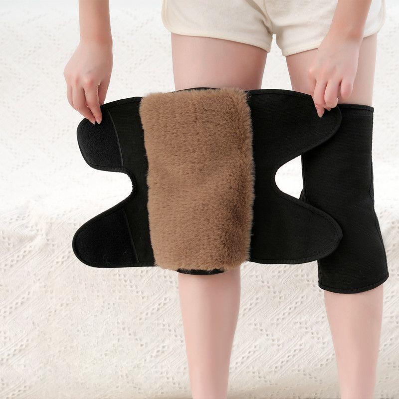 

Зимние наколенники из верблюжьей шерсти с флисовой подкладкой, утолщенные, ветрозащитные, унисекс, для среднего и пожилого возраста, защита коленей и ног M