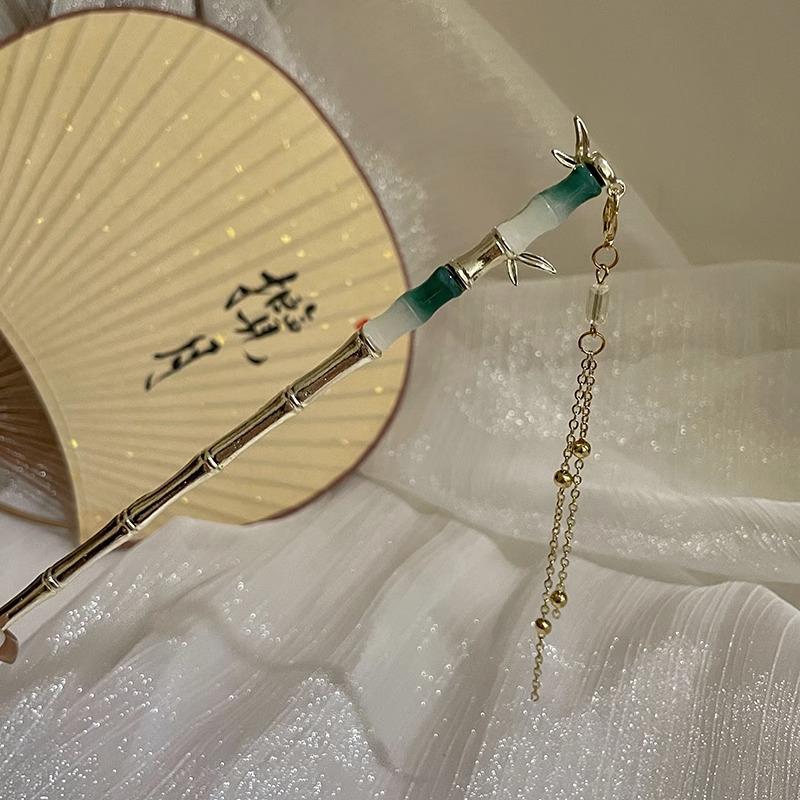 Maiglöckchen Quasten Haarnadel für Damen: Elegante Hanfu-Kopfbedeckung im antiken Stil